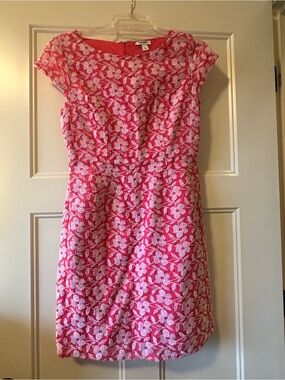Old Navy Pink and White Floral Midi Dress